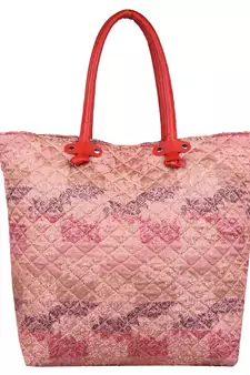 Duvet Pink Jacquard Tote Bag