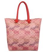 Duvet Pink Jacquard Tote Bag
