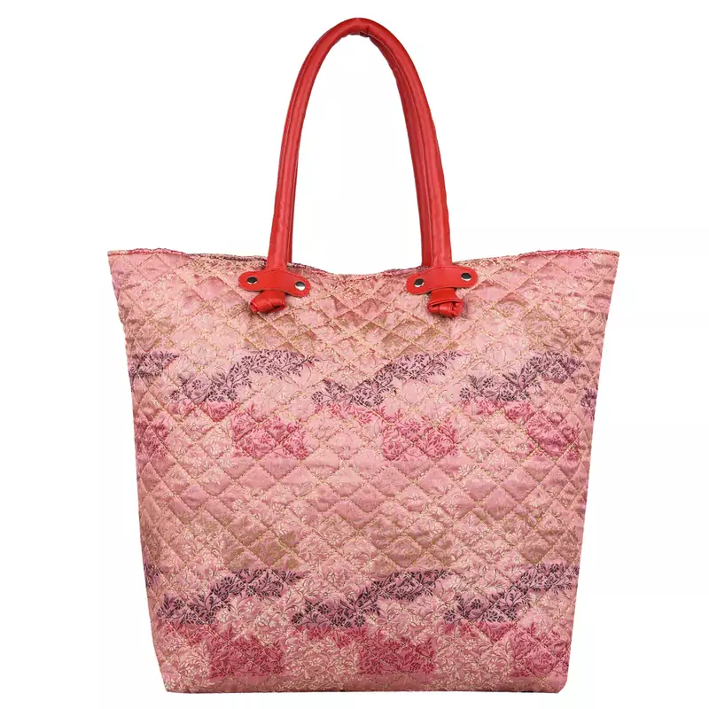 Duvet Pink Jacquard Tote Bag