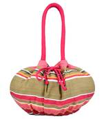Streak Pink Multicolor Canvas Shoulder Bag