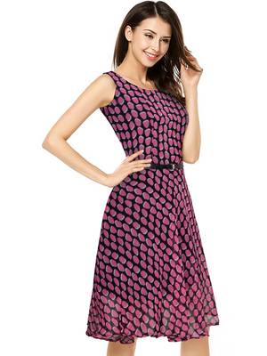 Pink Georgette Printed Western Top 3