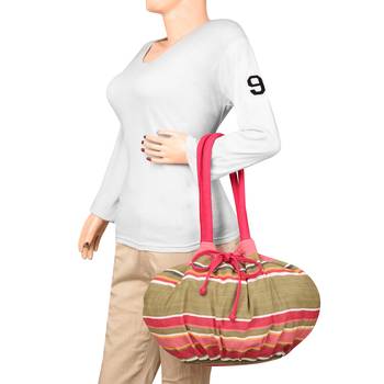 Streak Pink Multicolor Canvas Shoulder Bag 6