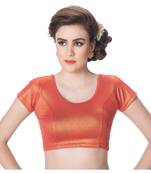 Short Sleeves Lycra Rust Princess Cut Stretchable blouse