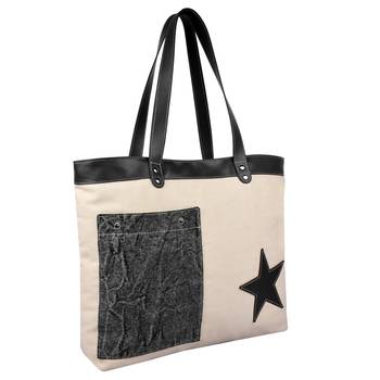 Starry Off-white Canvas Shoulder Bag 3