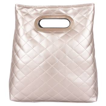 Duvet Metallic Gold PU Hand-held bag 1