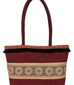 Mesh Brown Art Silk  Shoulder Bag