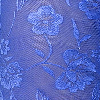 Royal blue Short Net Sleeves Lycra Princess Cut Stretchable blouse 4