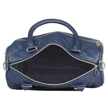 Duvet Teal Blue PU Handbag 5