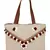 Seashell Beige Canvas Jacquard Handbag