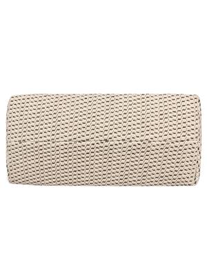 Seashell Beige Canvas Jacquard Handbag 4