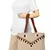 Seashell Beige Canvas Jacquard Handbag