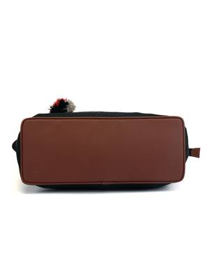 Hoist Geometrical Print Black Canvas Handbag 4
