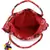 Dot Red Printed tassel Cotton Hand Bag