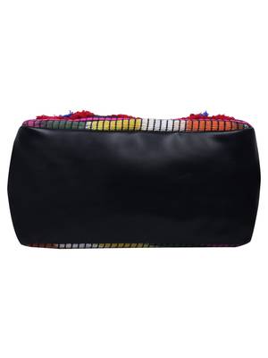 Wolly Red and Black Jacquard Tote Bag 4