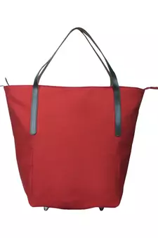 carryall red canvas tote bag