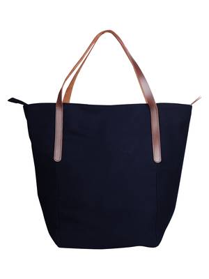 carryall navy blue canvas tote bag 1