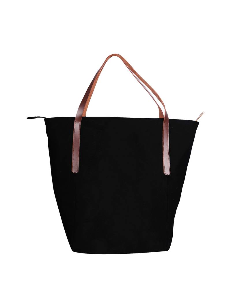 carryall black canvas tote bag