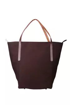 carryall brown canvas tote bag