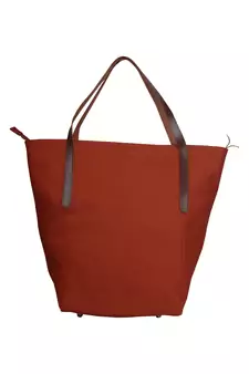 carryall rust canvas tote bag
