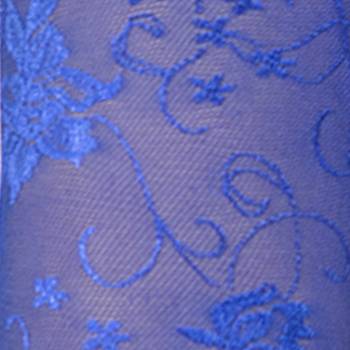 Royal blue 3/4 Net Sleeves Lycra Princess Cut Stretchable blouse 4