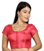 Banglori Silk Gajari Plain Short Sleeves Princess Cut Padded blouse