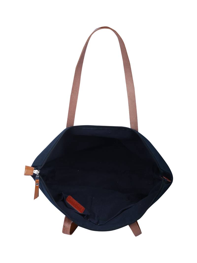 hoist navy blue canvas tote bag