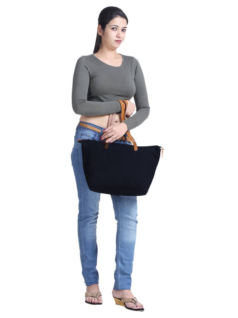 hoist navy blue canvas tote bag