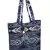 Nava Jacquard Blue Tote Bag