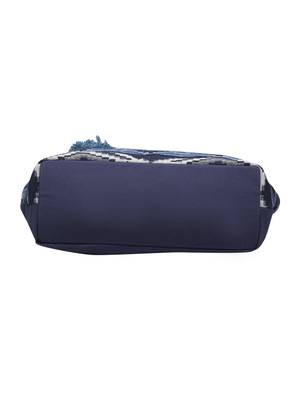 Nava Jacquard Blue Tote Bag 4