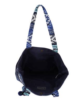 Nava Jacquard Blue Tote Bag 5