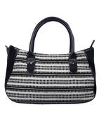 Monochrome Jacquard Black and White Handbag