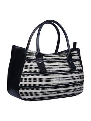 Monochrome Jacquard Black and White Handbag 2