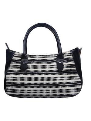 Monochrome Jacquard Black and White Handbag 3