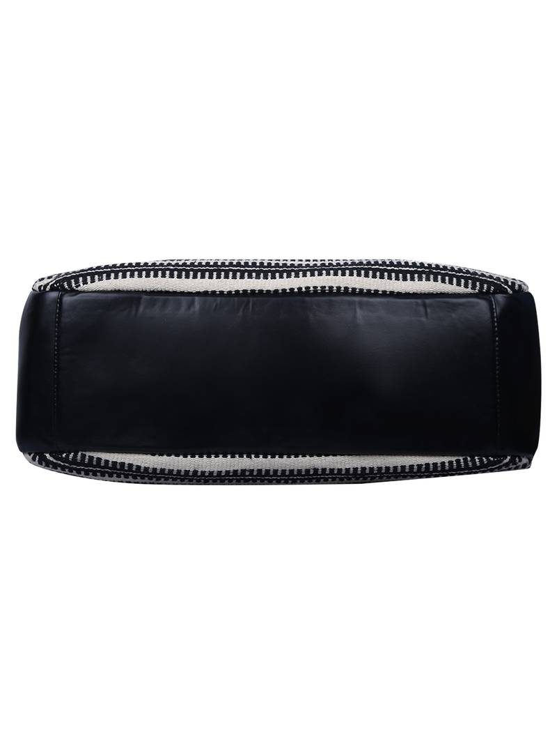 Monochrome Jacquard Black and White Handbag