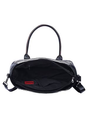 Monochrome Jacquard Black and White Handbag 5