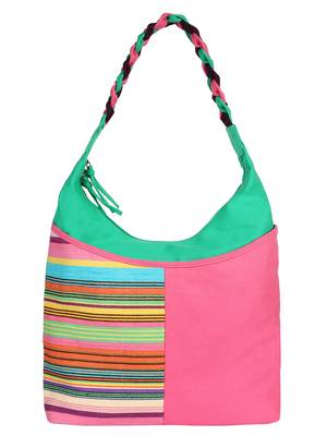 Caliber Canvas cotton Pink Shoulder Bag 1