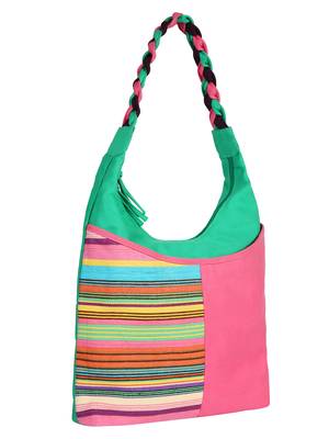 Caliber Canvas cotton Pink Shoulder Bag 2