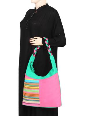 Caliber Canvas cotton Pink Shoulder Bag 6