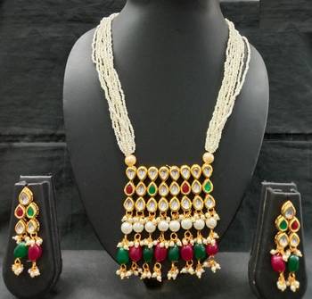 Multicolor Designer Kundan Necklace Sets 1