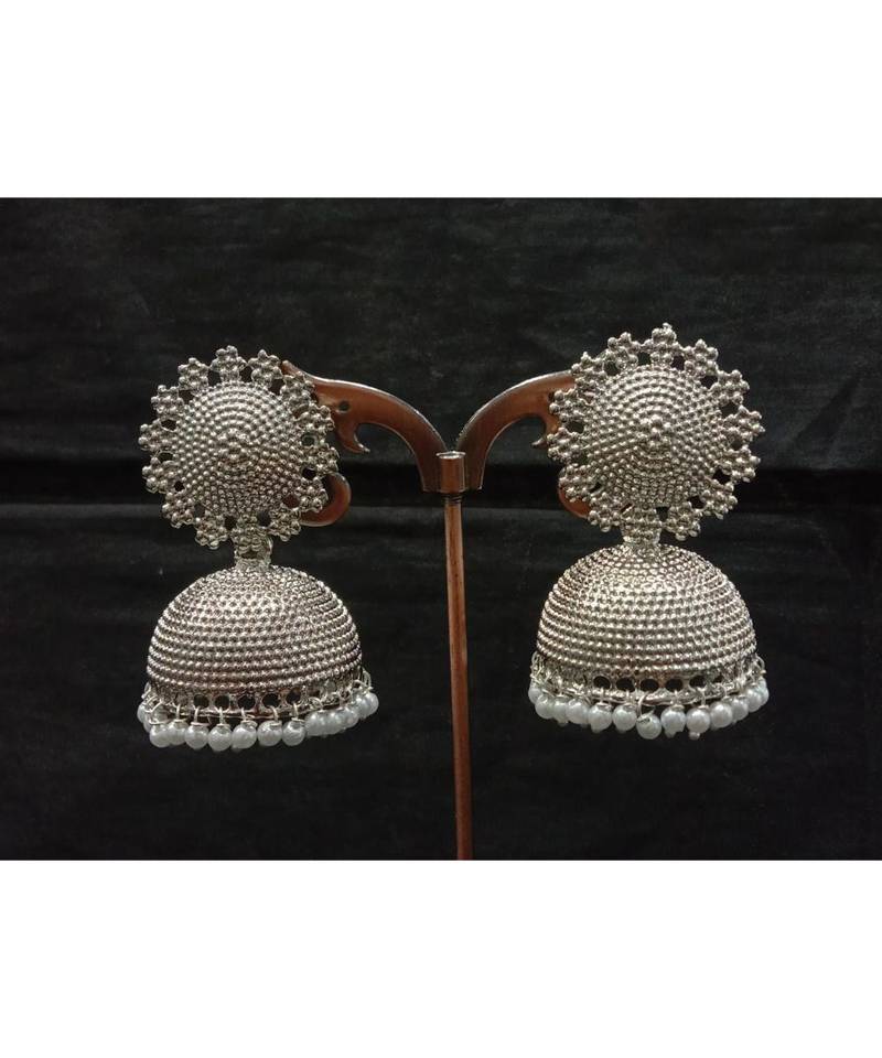 Silver Plated  Jhumkas