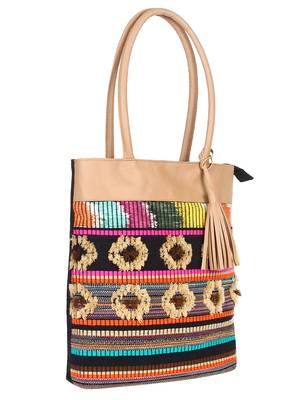 Woolly Multicoloured Jacquard Tote Bag 2