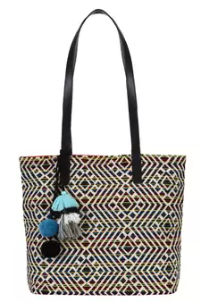 Nava Multicoloured Jacquard Tote Bag