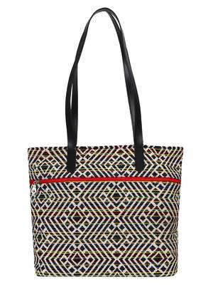 Nava Multicoloured Jacquard Tote Bag 3