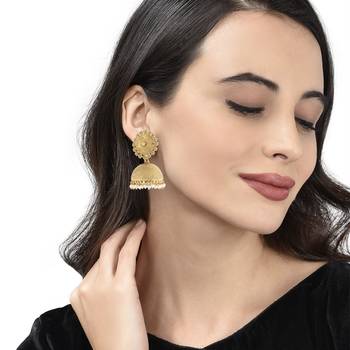 Festival-ready Gold-Plated Jhumka Earrings 2