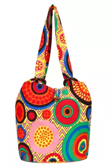 Orb Pink and multicoloured Canvas Shoulder bag