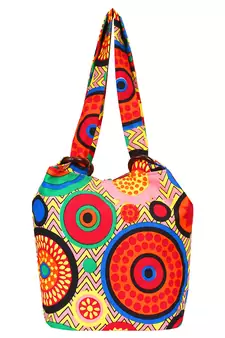Orb Pink and multicoloured Canvas Shoulder bag