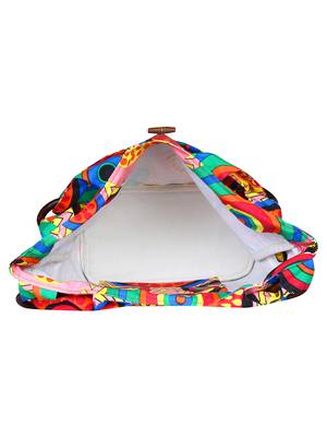 Orb Pink and multicoloured Canvas Shoulder bag 5