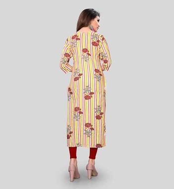 Multicolor printed rayon party-wear-kurtis 2