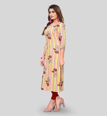 Multicolor printed rayon party-wear-kurtis 3