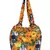 Florid Orange and multicoloured Canvas Shoulder bag